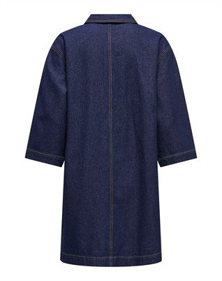 ONLMiles 3/4 Denim Kjole - Dark Blue Denim 